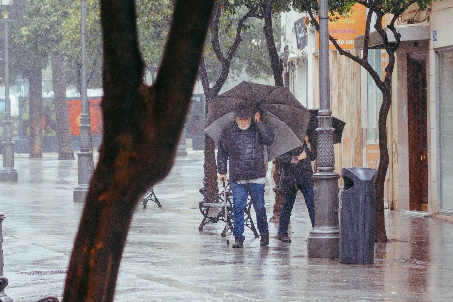 Una tromba de agua. Una tromba de agua.