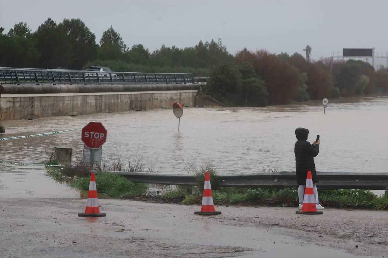 Las Pachecas, una de las barridas más afectadas por el desborde del río Guadalete.