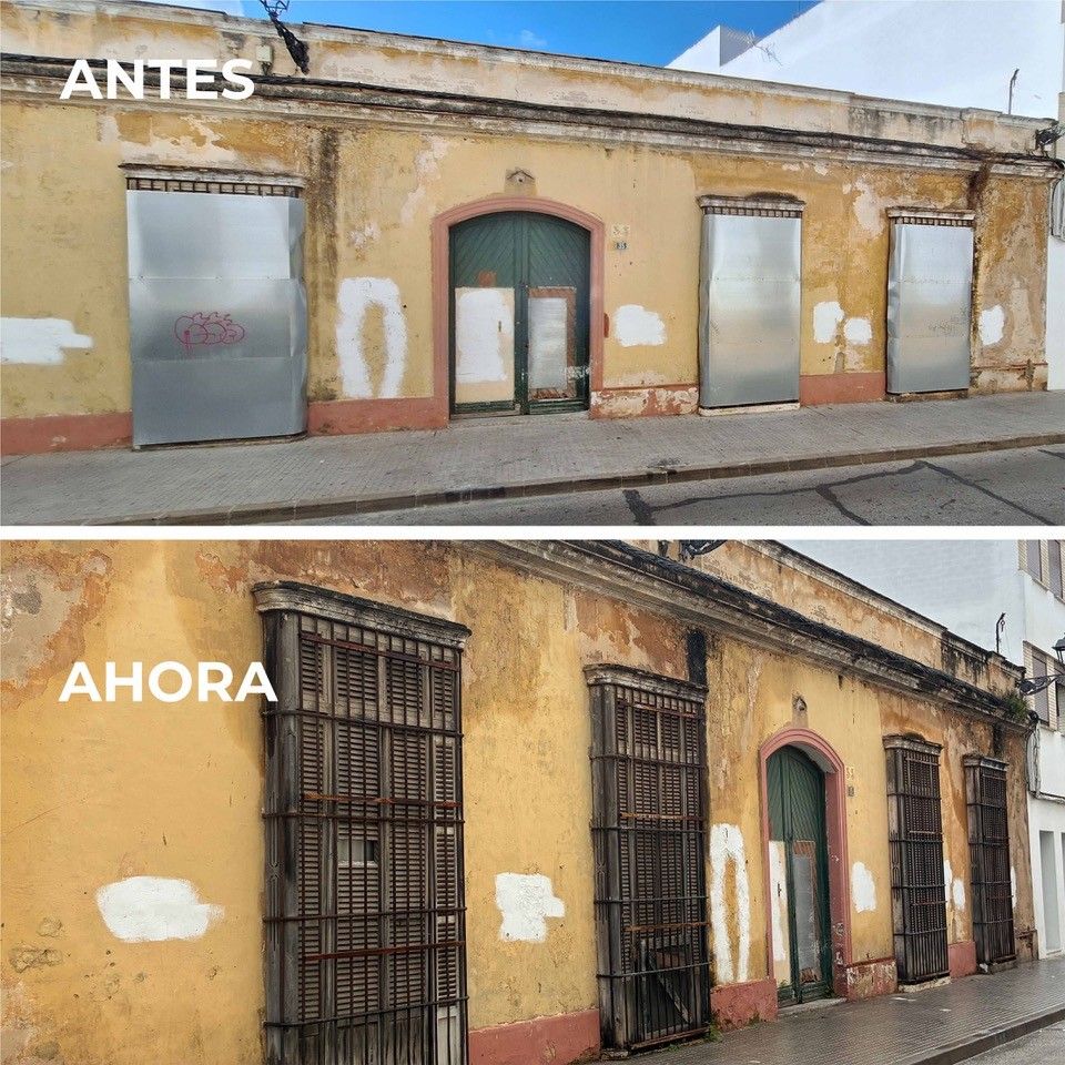 Antes y después del inmueble.