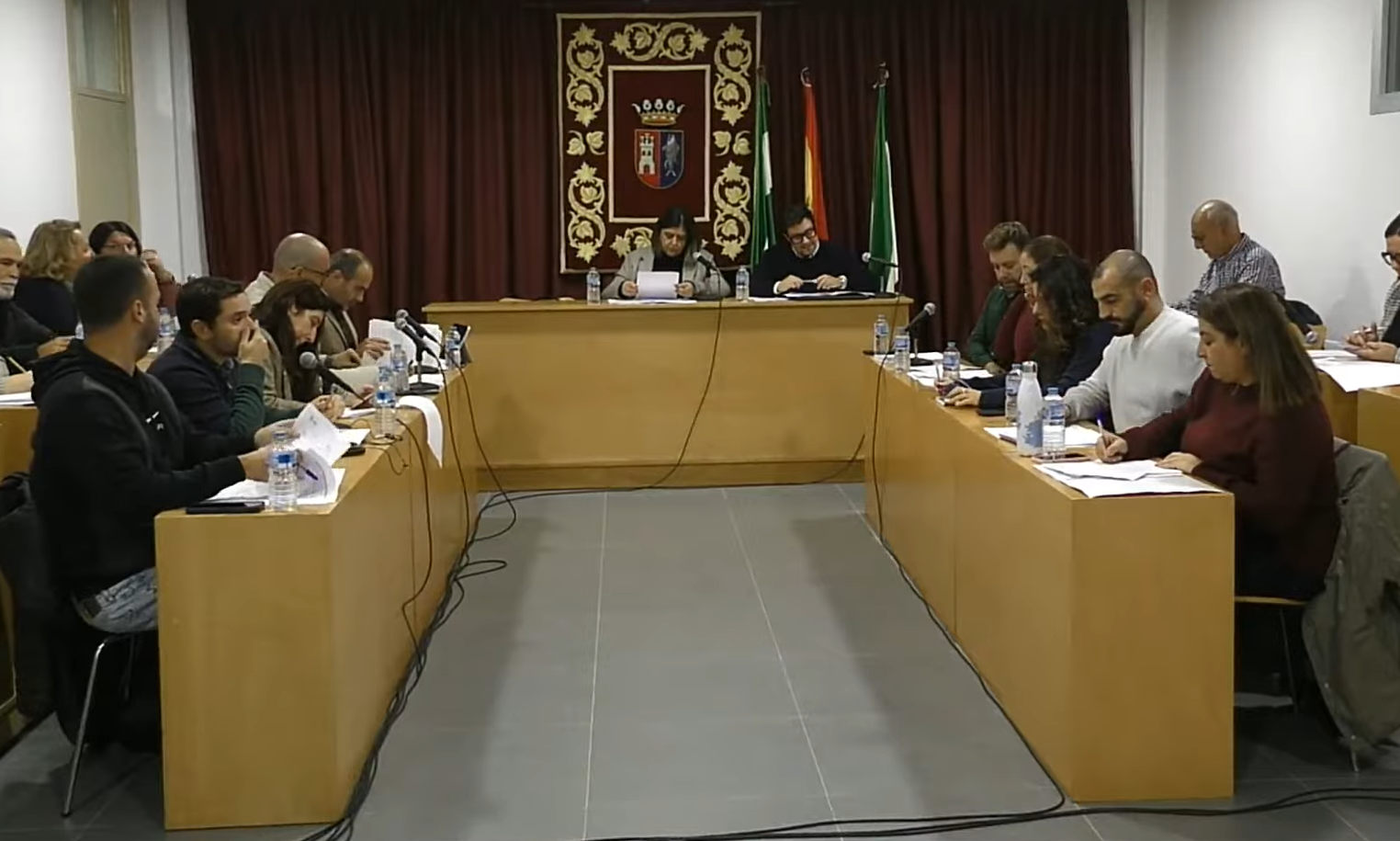 Un pleno de Conil celebrado a finales de años.