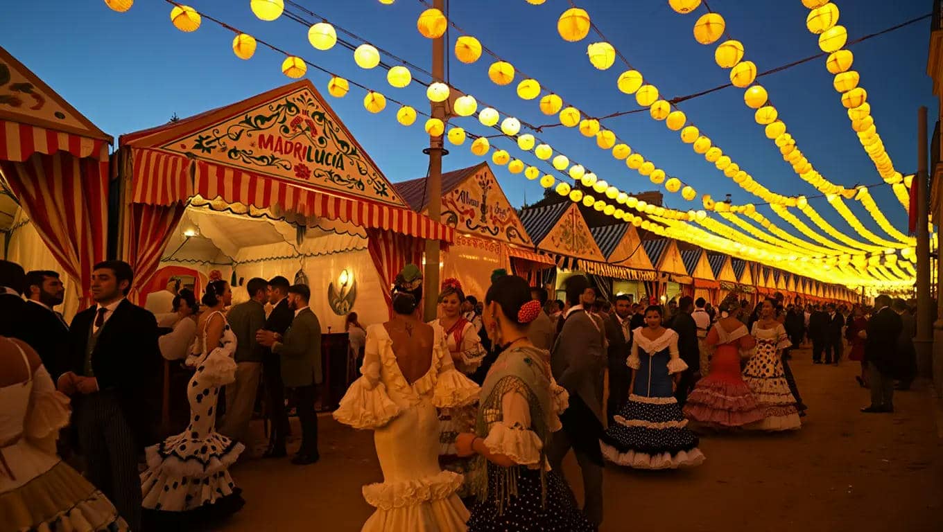 Recreación de Madrilucía, la feria 'andaluza' organizada en Madrid.