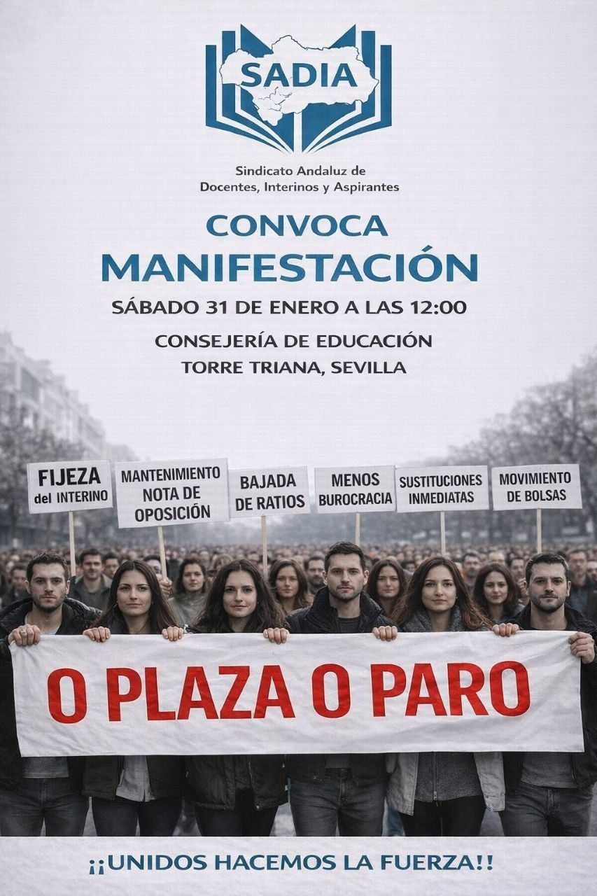 Cartel de la manifestación.