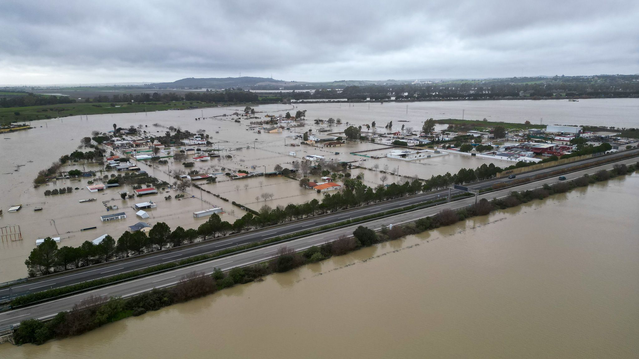 La barriada rural de Las Pachecas, en el término de Jerez, inundada por la última crecida del río Guadalete. La barriada rural de Las Pachecas, en el término de Jerez, inundada por la última crecida del río Guadalete.