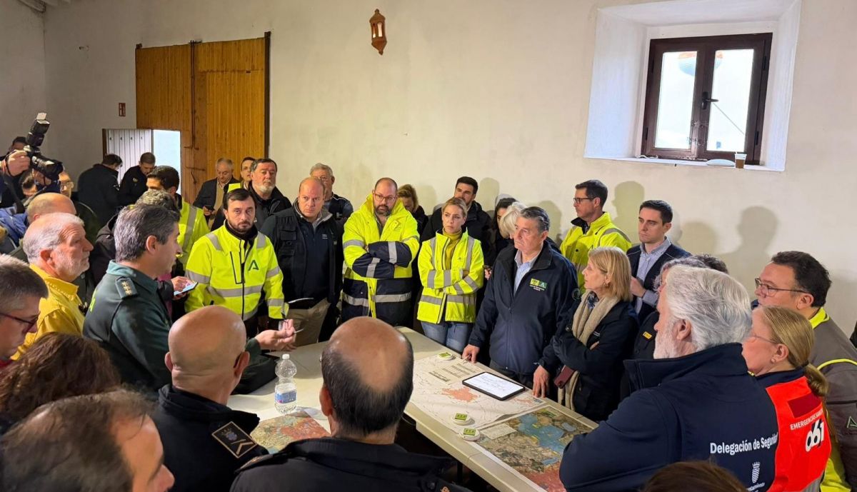 Puesto de mando avanzado en Jerez.