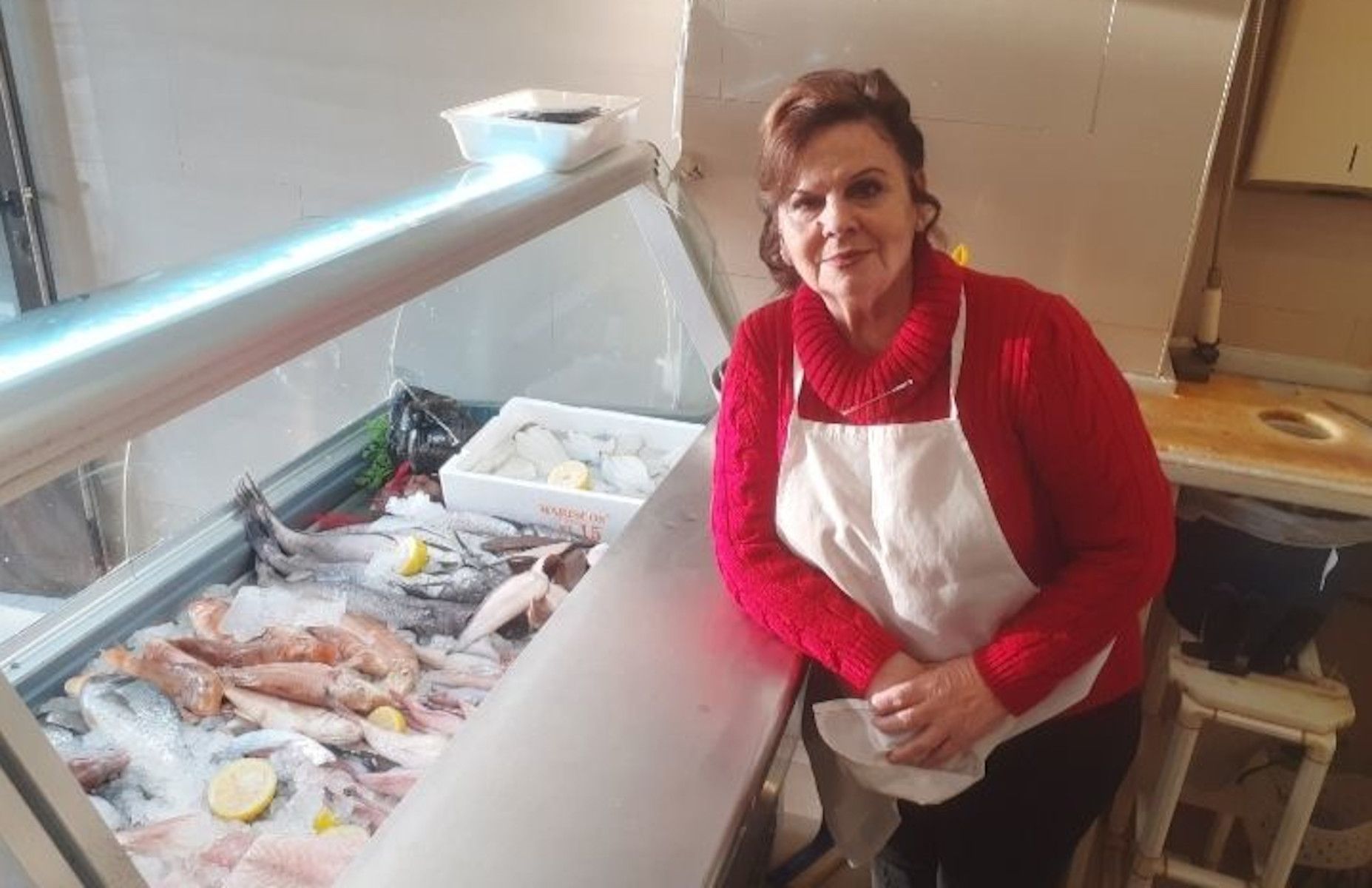 María Prian, pescadera recién jubilada en San Fernando. María Prian, pescadera recién jubilada en San Fernando.