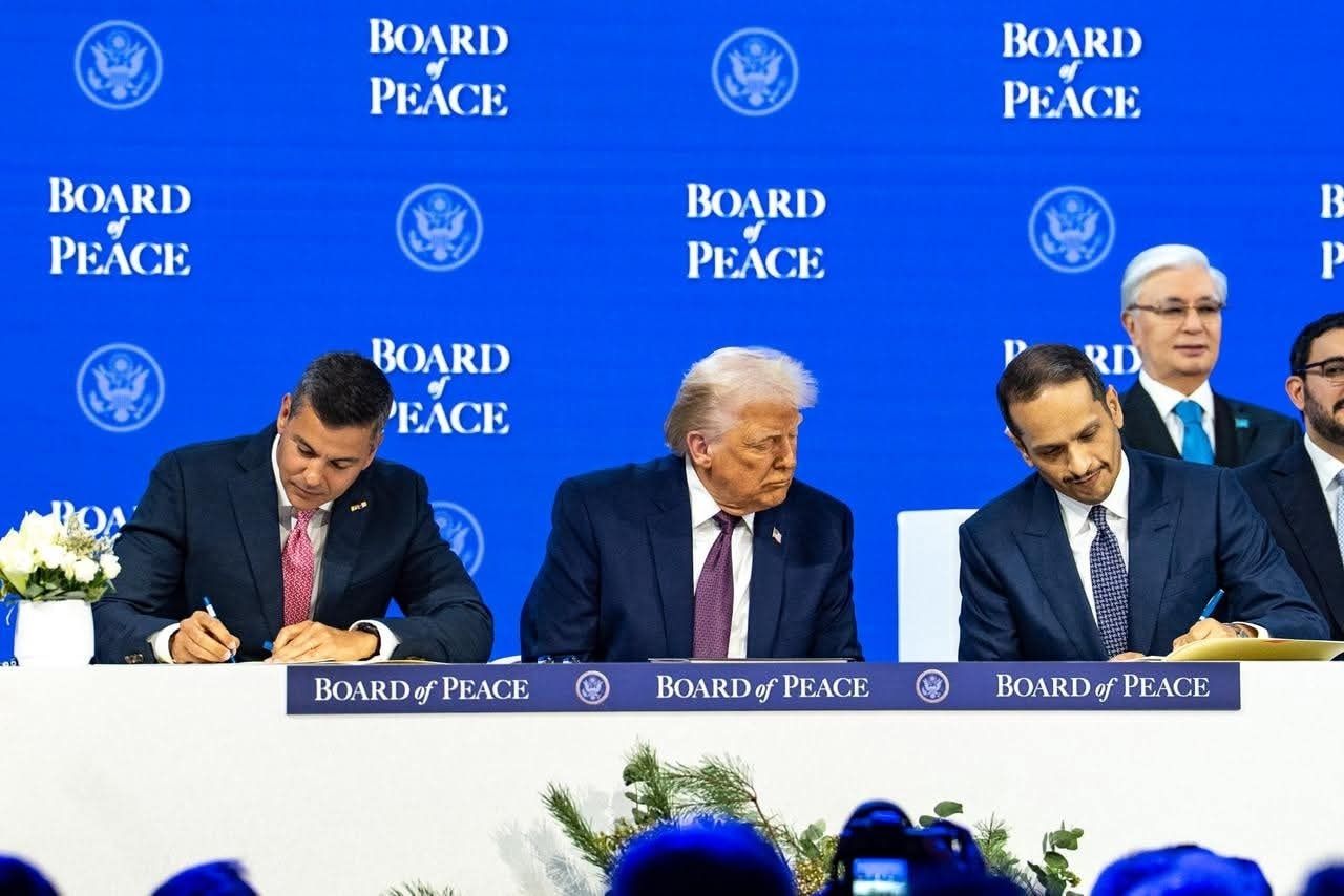 Donald Trump en el Foro económico mundial en Davos.