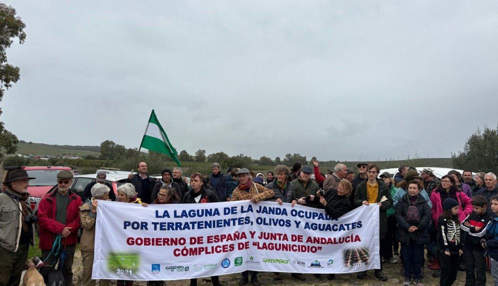 La protesta por la laguna de La Janda.