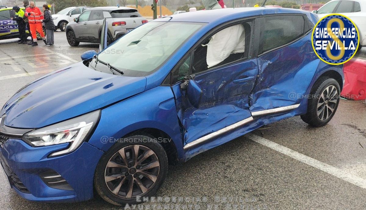 Así ha quedado uno de los vehículos implicados.