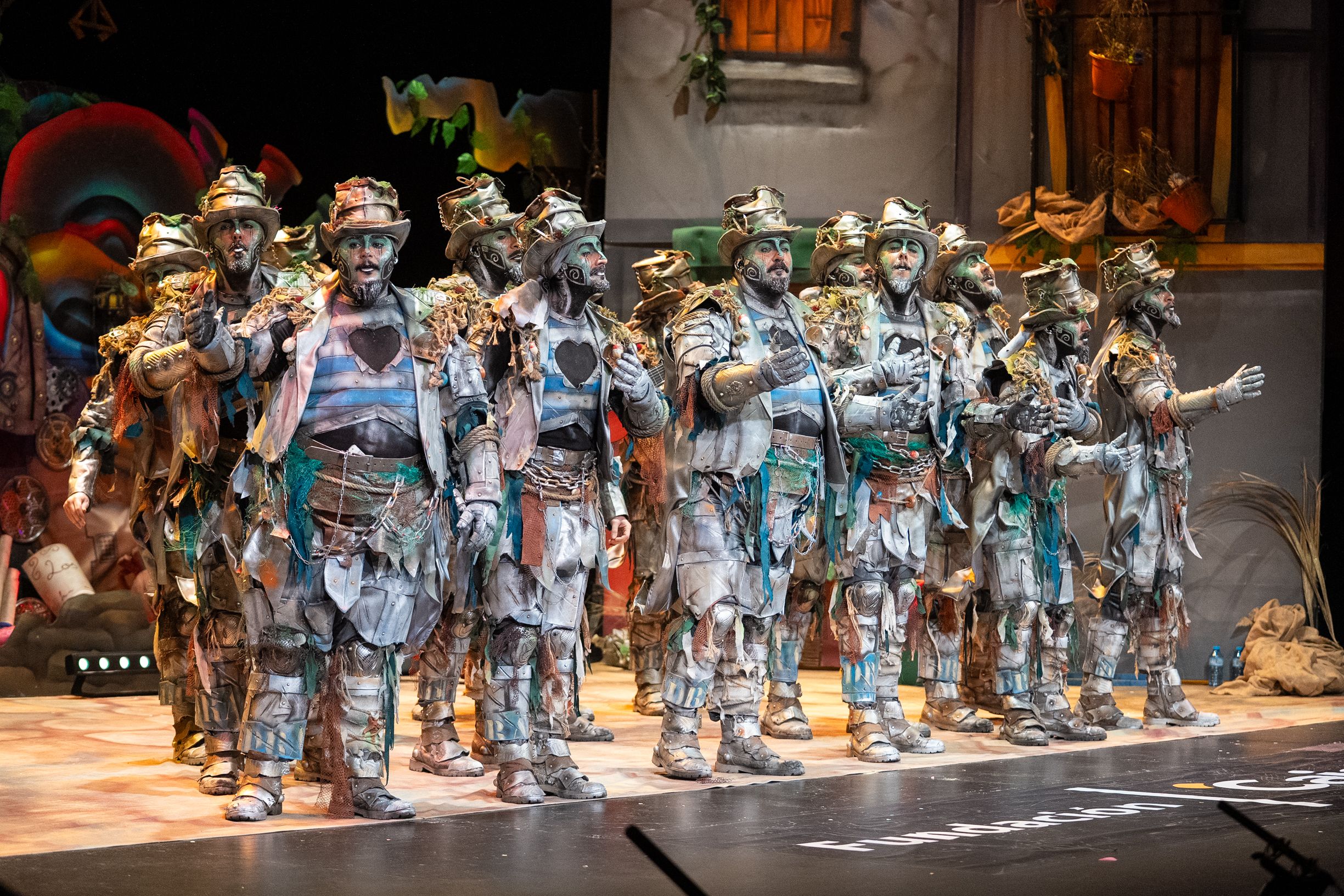 El Hombre de Hojalata durante la actuación del domingo. El Hombre de Hojalata durante la actuación del domingo.