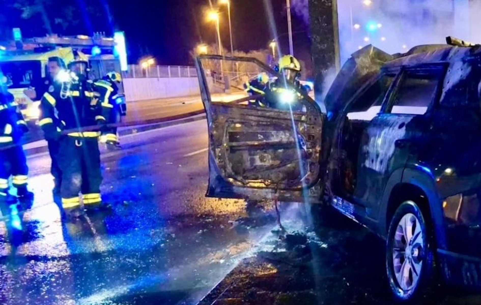 Accidente de tráfico en la avenida Reina Sofía en Jerez.