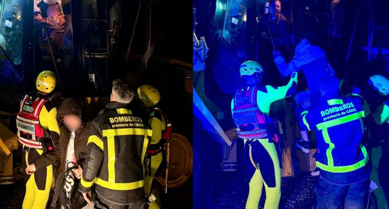 Dos imágenes del rescate.