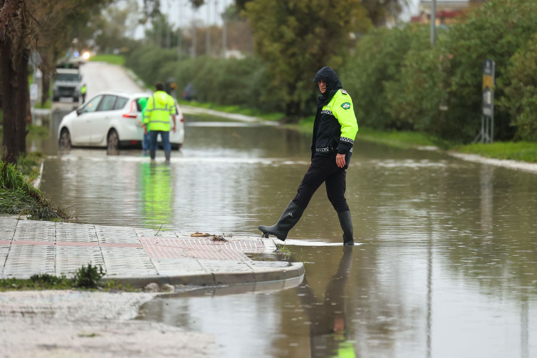 Inundaciones en el Portal en Jerez