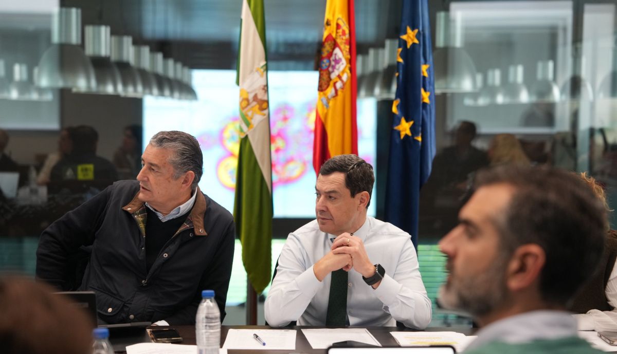 Moreno y Sanz durante la reunión de este martes.