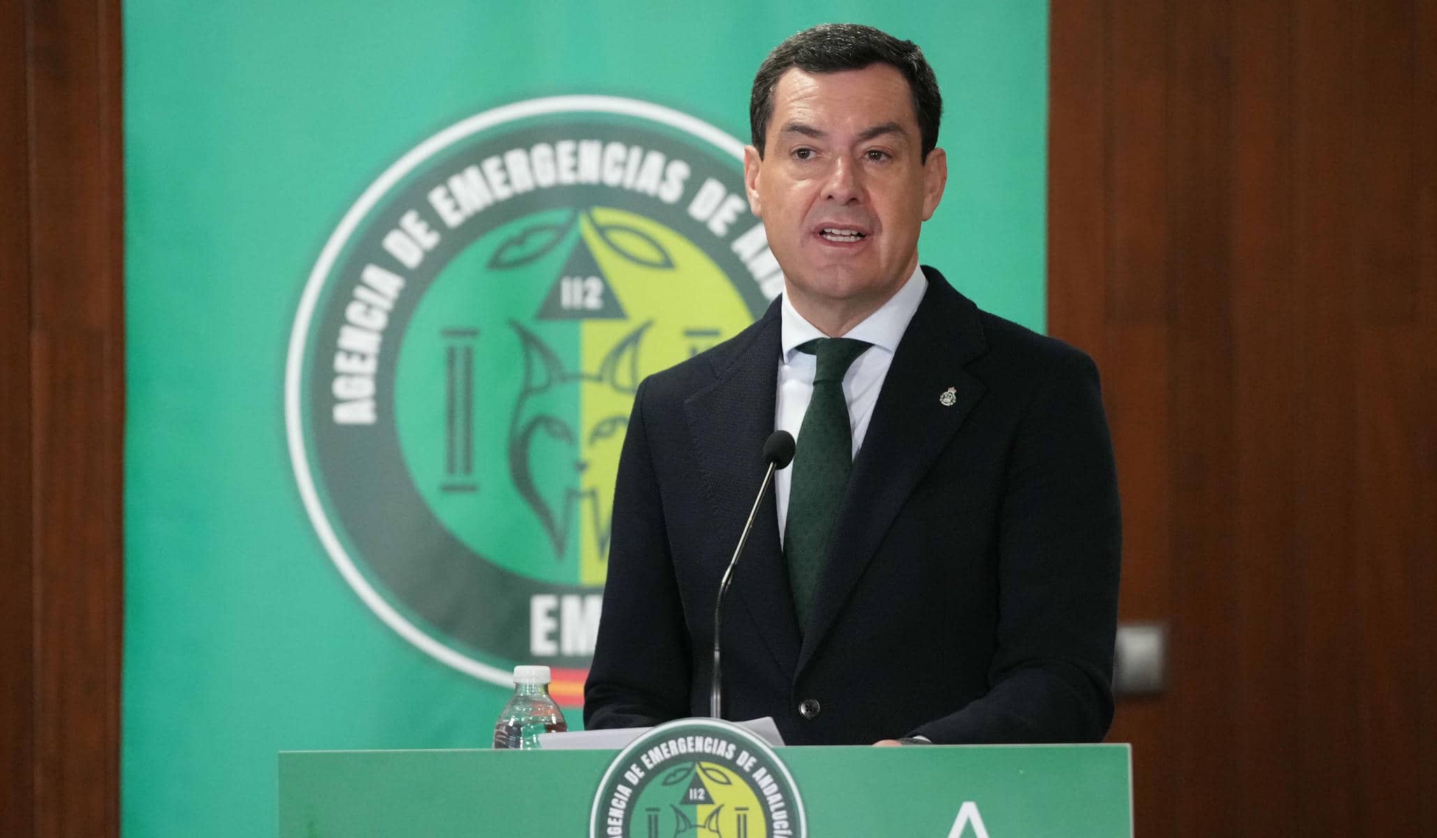 Juanma Moreno, en rueda de prensa este martes.