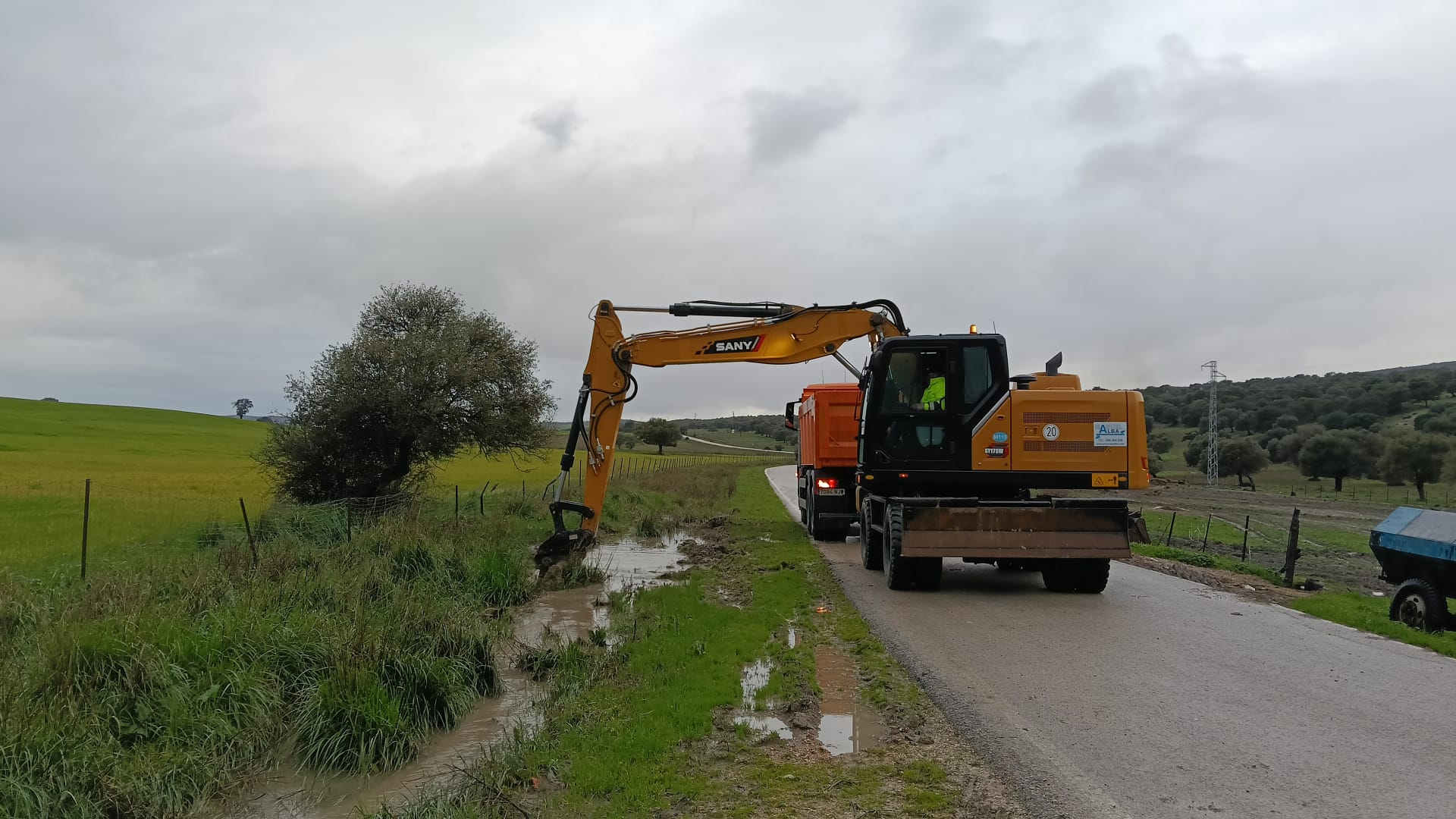 Trabajos en las carreteras de la provincia de Cádiz.