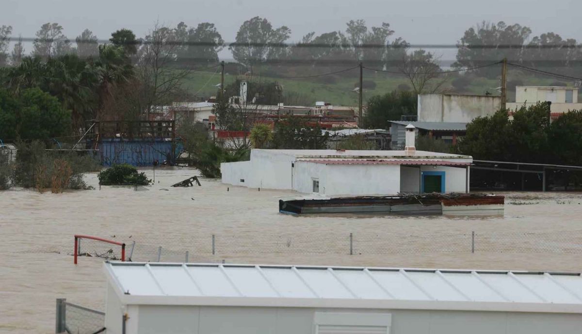 Otra imagen de las inundaciones en Las Pachecas.