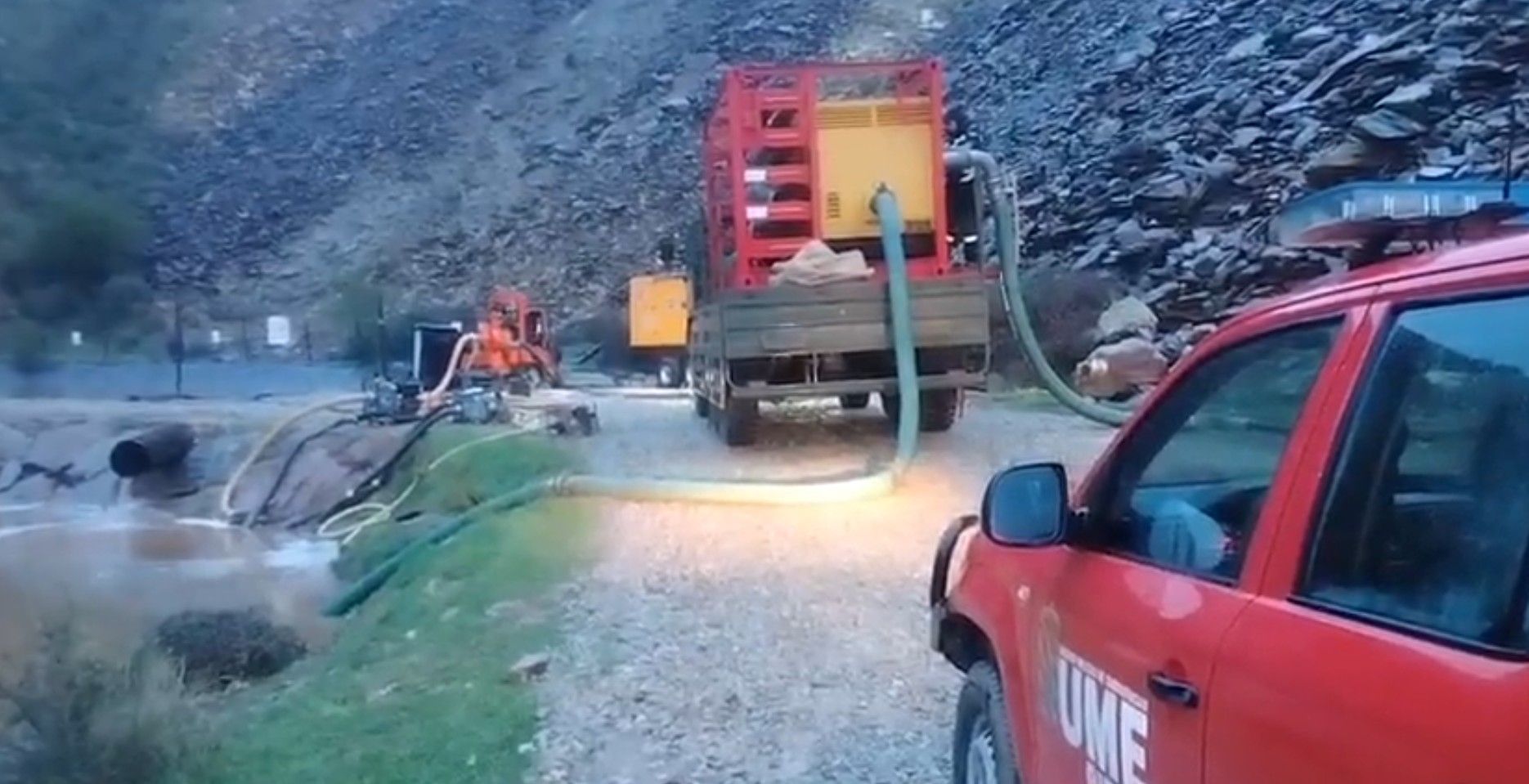 Trabajos de la UME en Aznalcóllar.