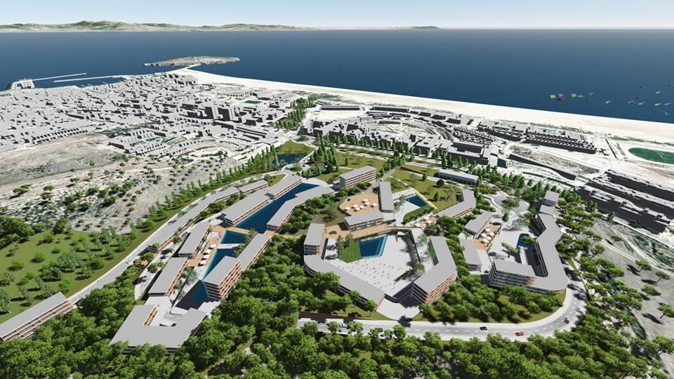 Uno de los 'renders' que han ido circulando estos años sobre el proyecto urbanístico en Tarifa que ahora acelera la Junta de Andalucía.