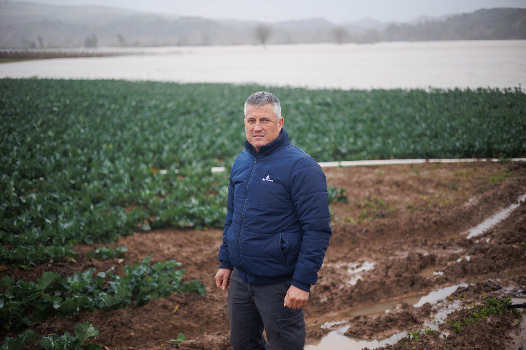 Antonio Pérez, uno de los agricultores que sufre las consecuencias de la borrasca 'Leonardo' en El Torno.