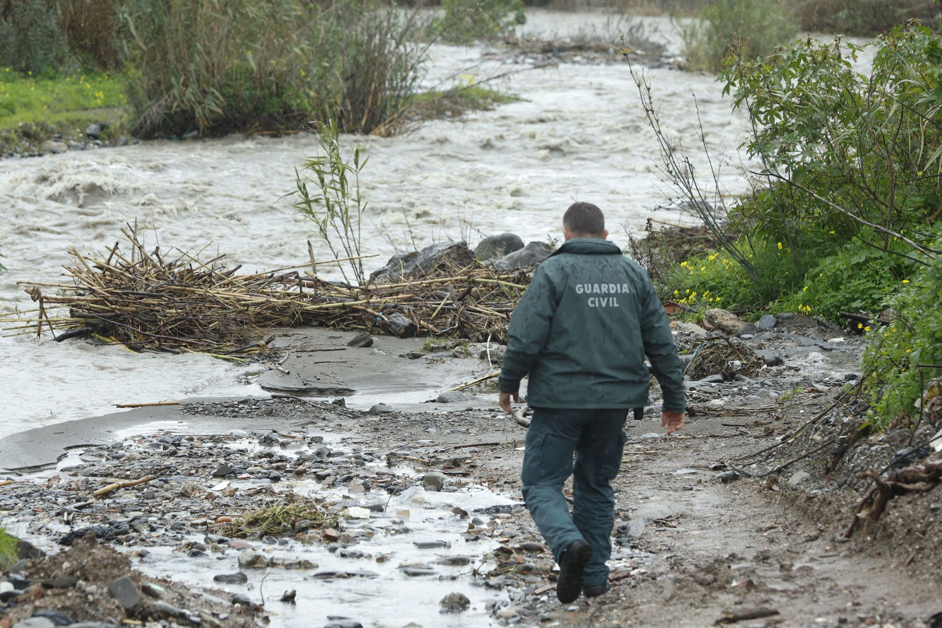 El dispositivo de búsqueda en Sayalonga.
