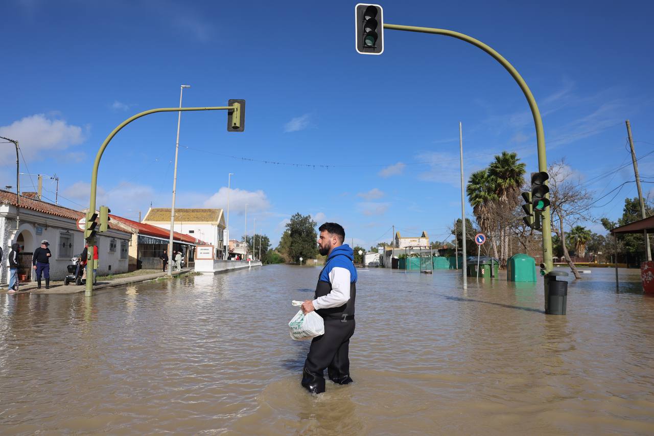 El Portal, completamente anegado el pasado viernes en Jerez.