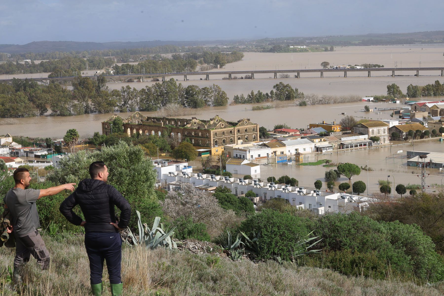 Inundaciones del Guadalete en El Portal.