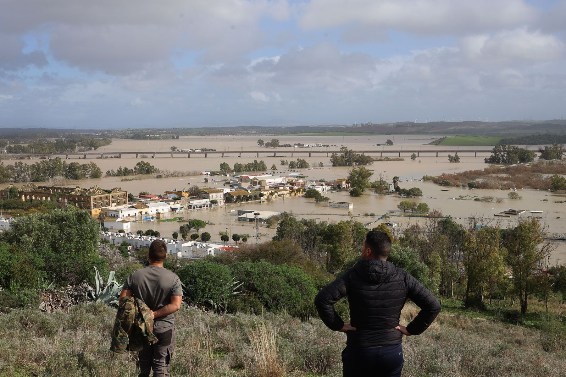 Inundaciones del Guadalete en El Portal.