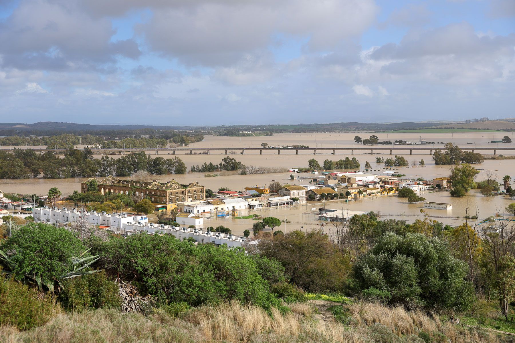 Inundaciones del Guadalete en El Portal.