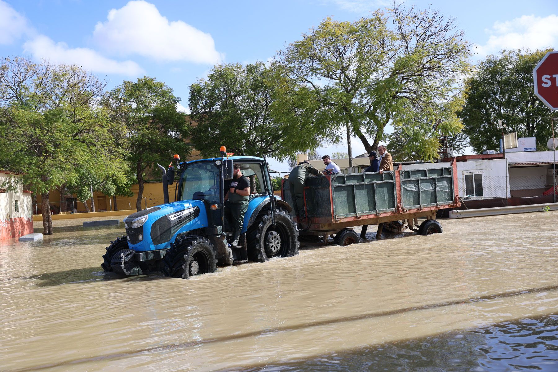 Inundaciones del Guadalete en El Portal.