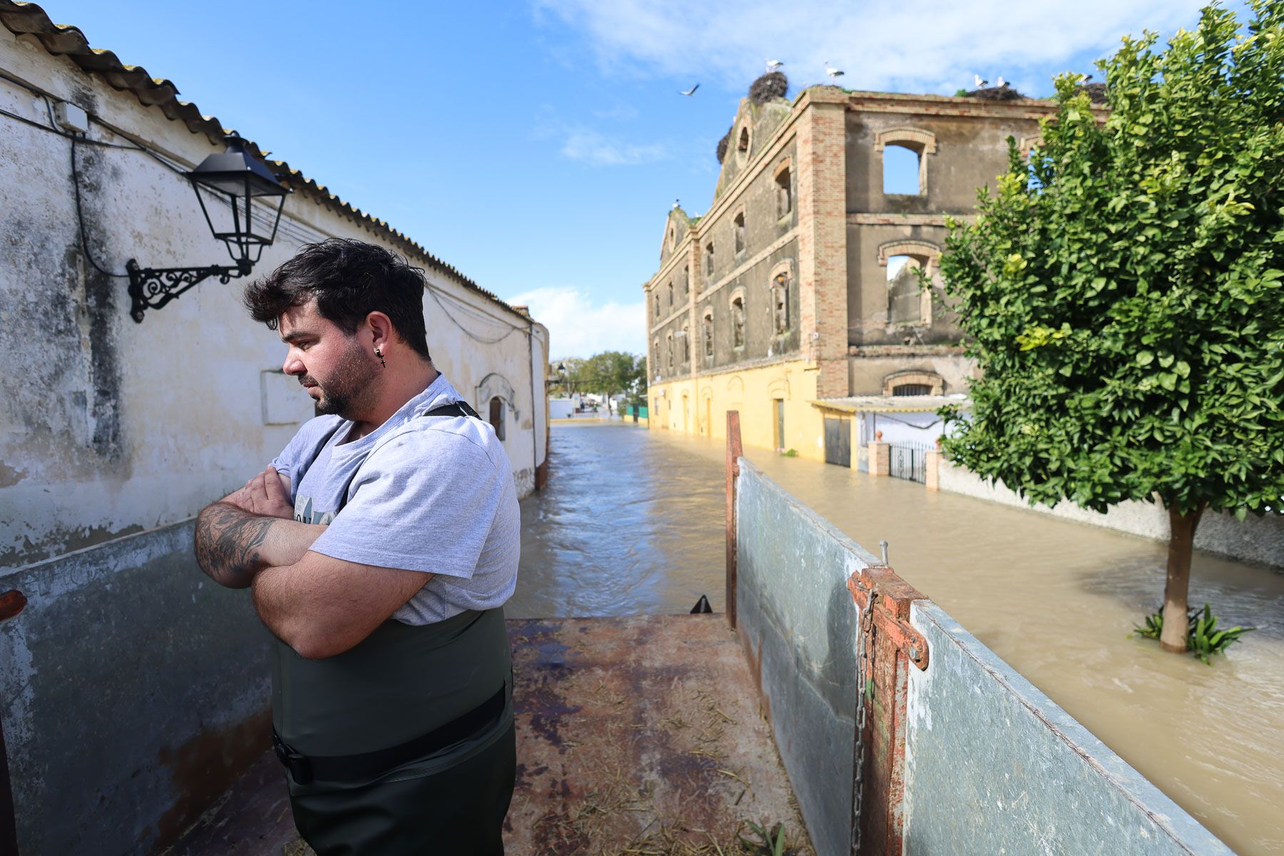 Inundaciones del Guadalete en El Portal.