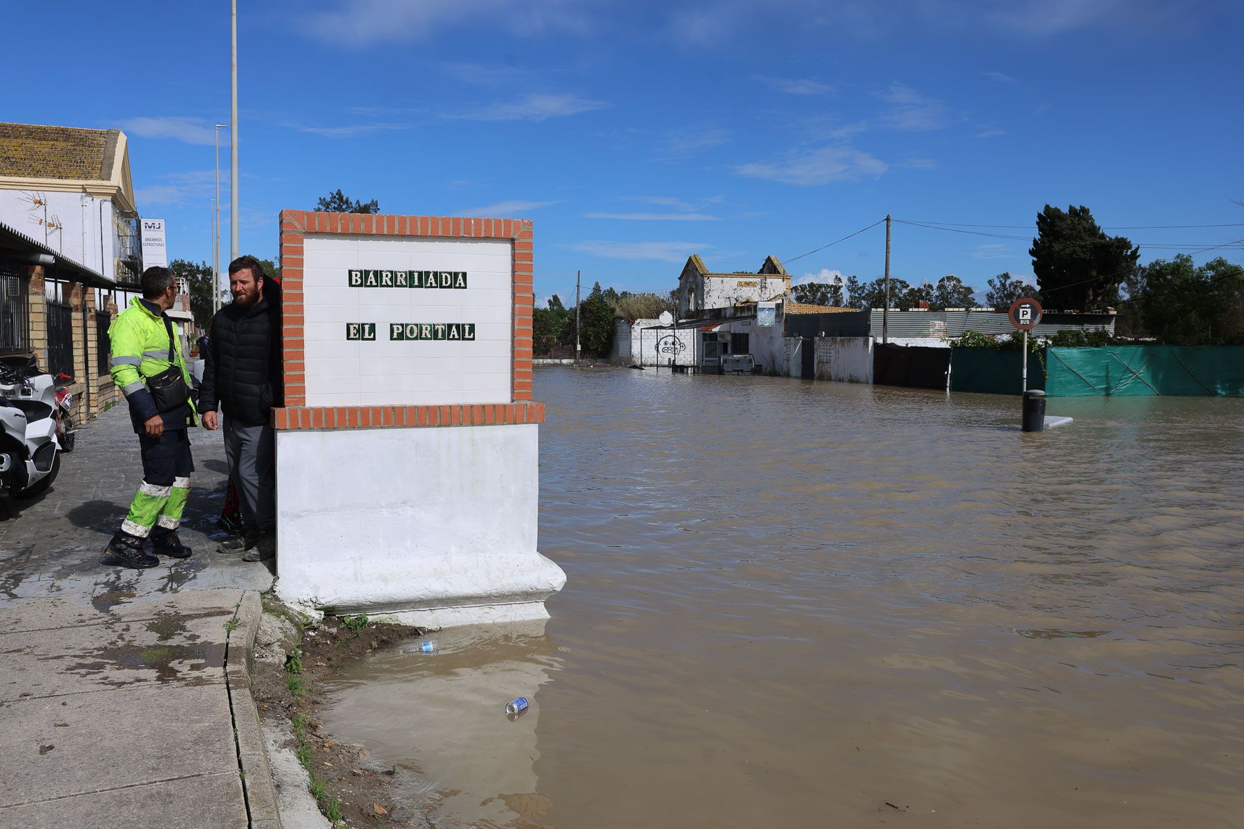 Inundaciones del Guadalete en El Portal.