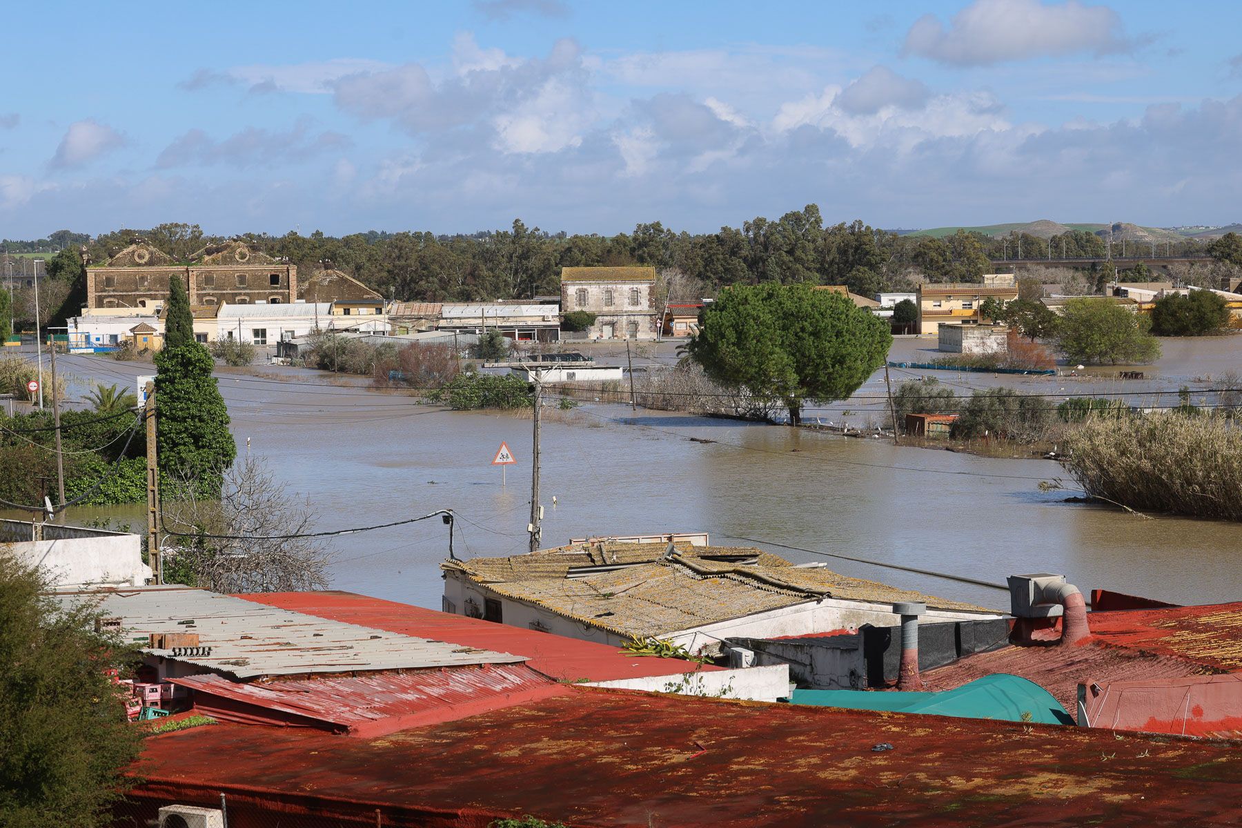 Inundaciones del Guadalete en El Portal.