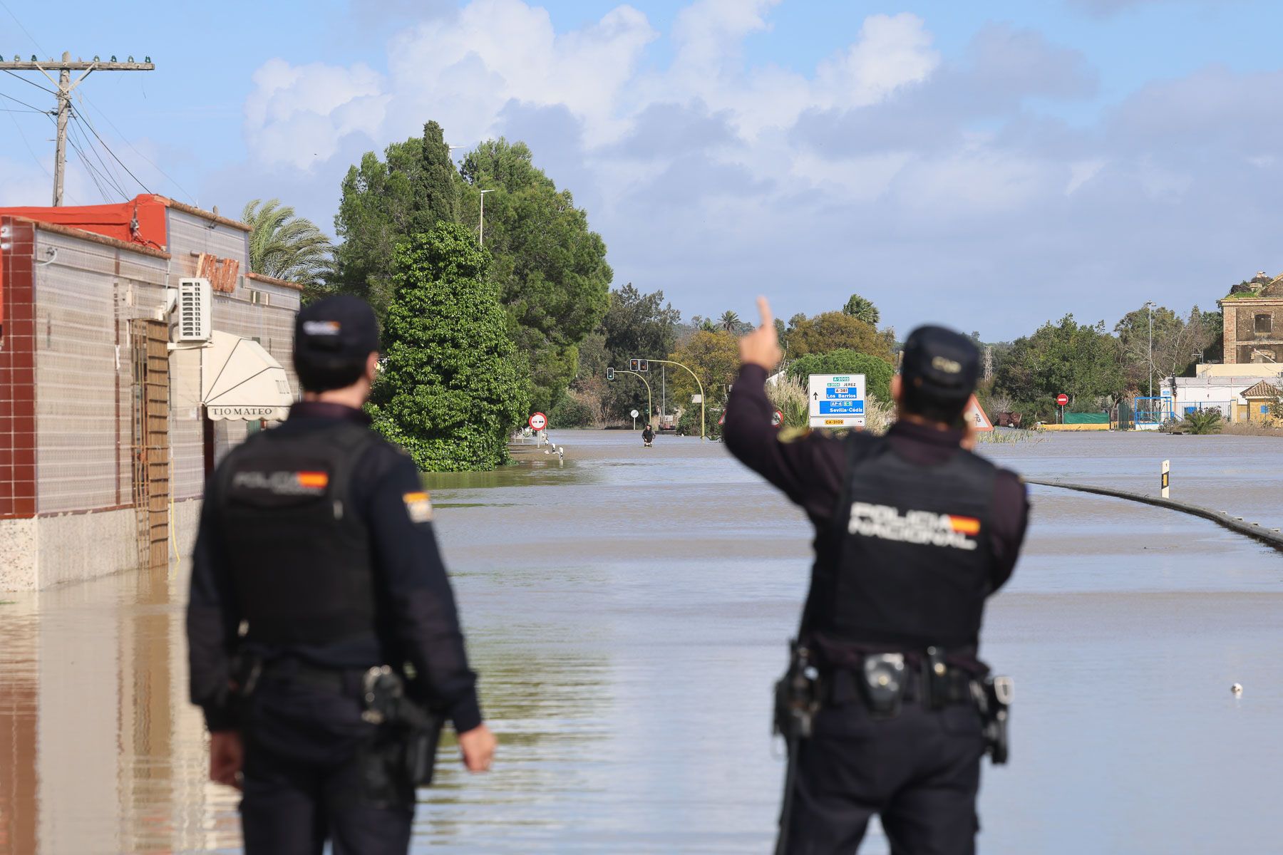 Inundaciones del Guadalete en El Portal.