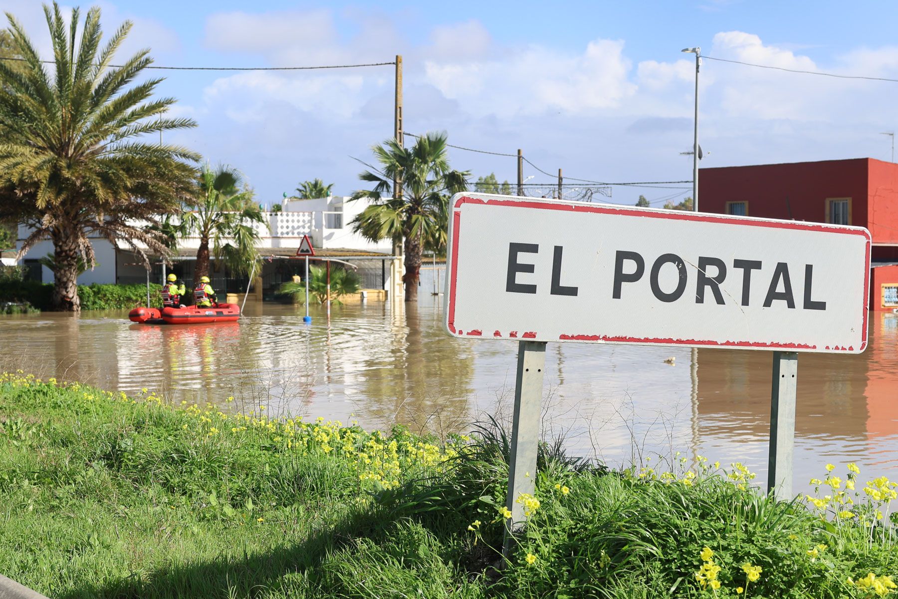 Inundaciones del Guadalete en El Portal.