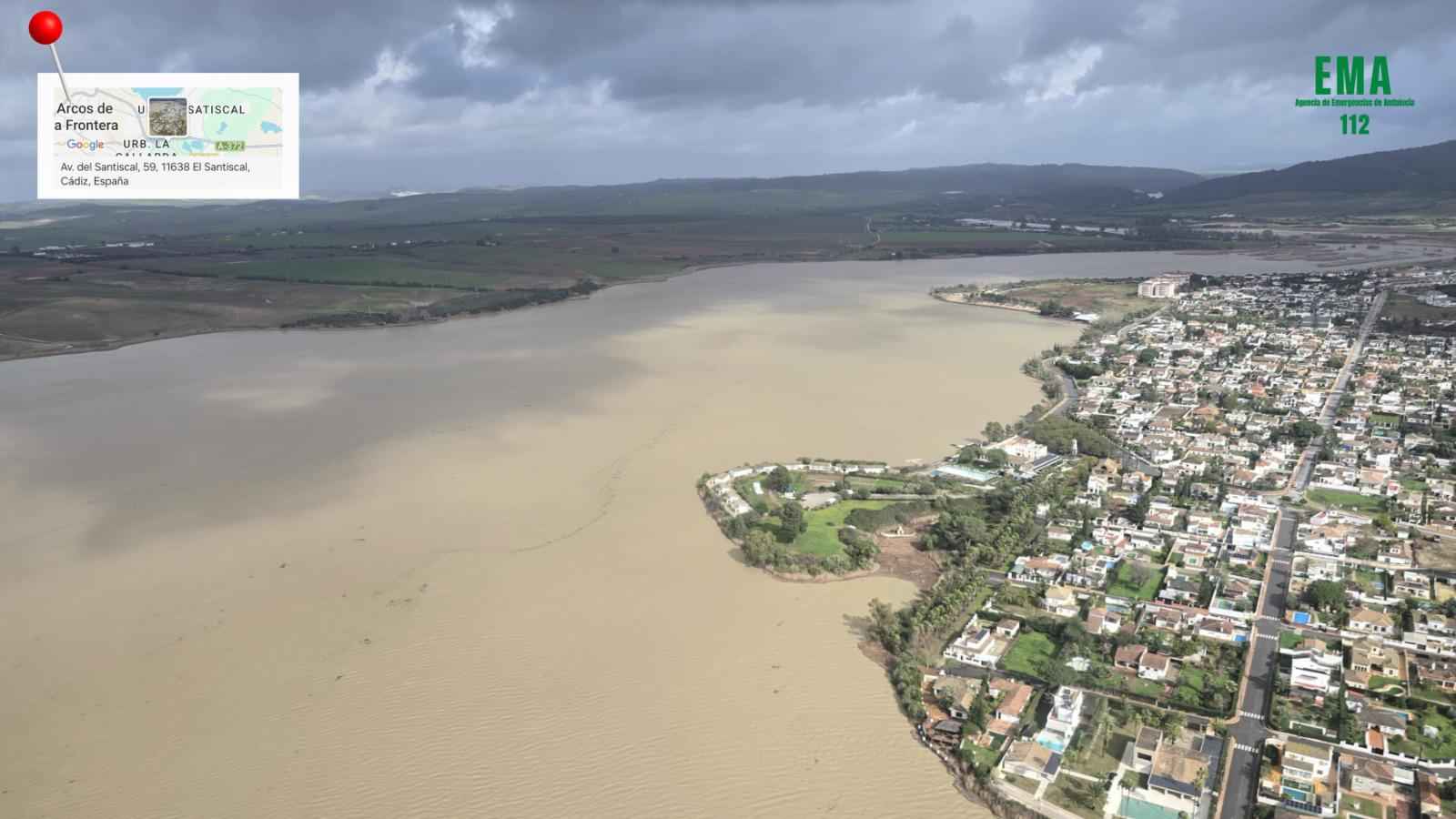 La zona del Santiscal, en Arcos, cuyos desalojados podrán volver este sábado a sus casas.