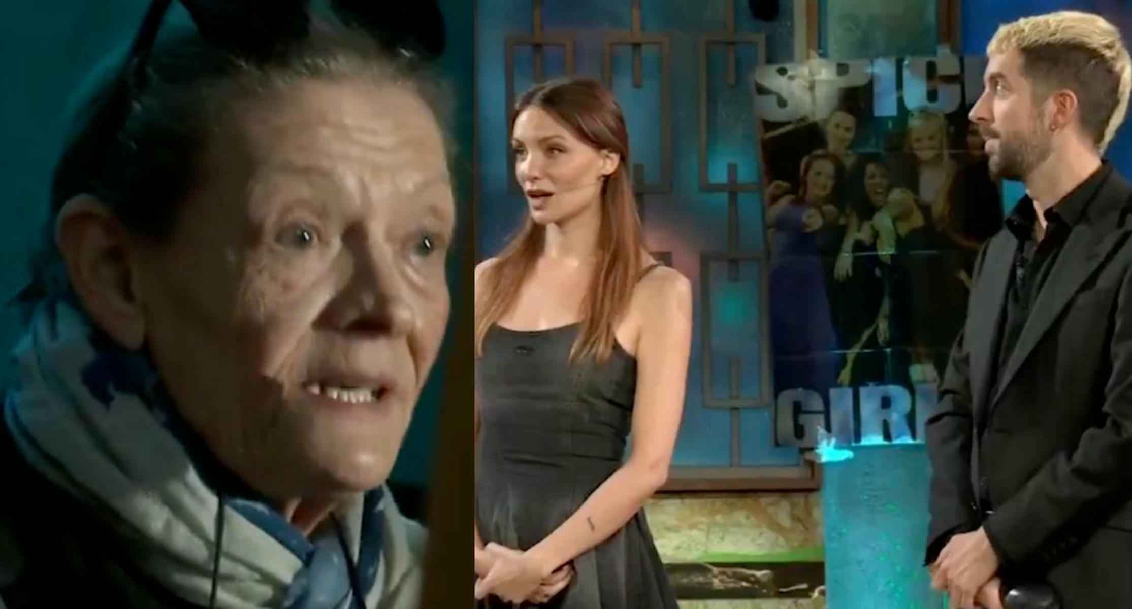 Juana, a la izquierda. A la derecha, su hija María Hervás y David Broncano.