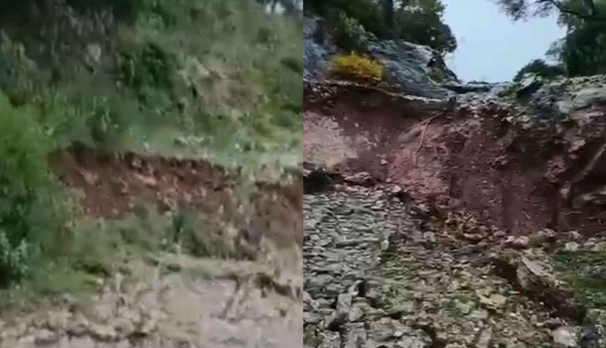 Más imágenes de los destrozos en la calzada romana de Ubrique.