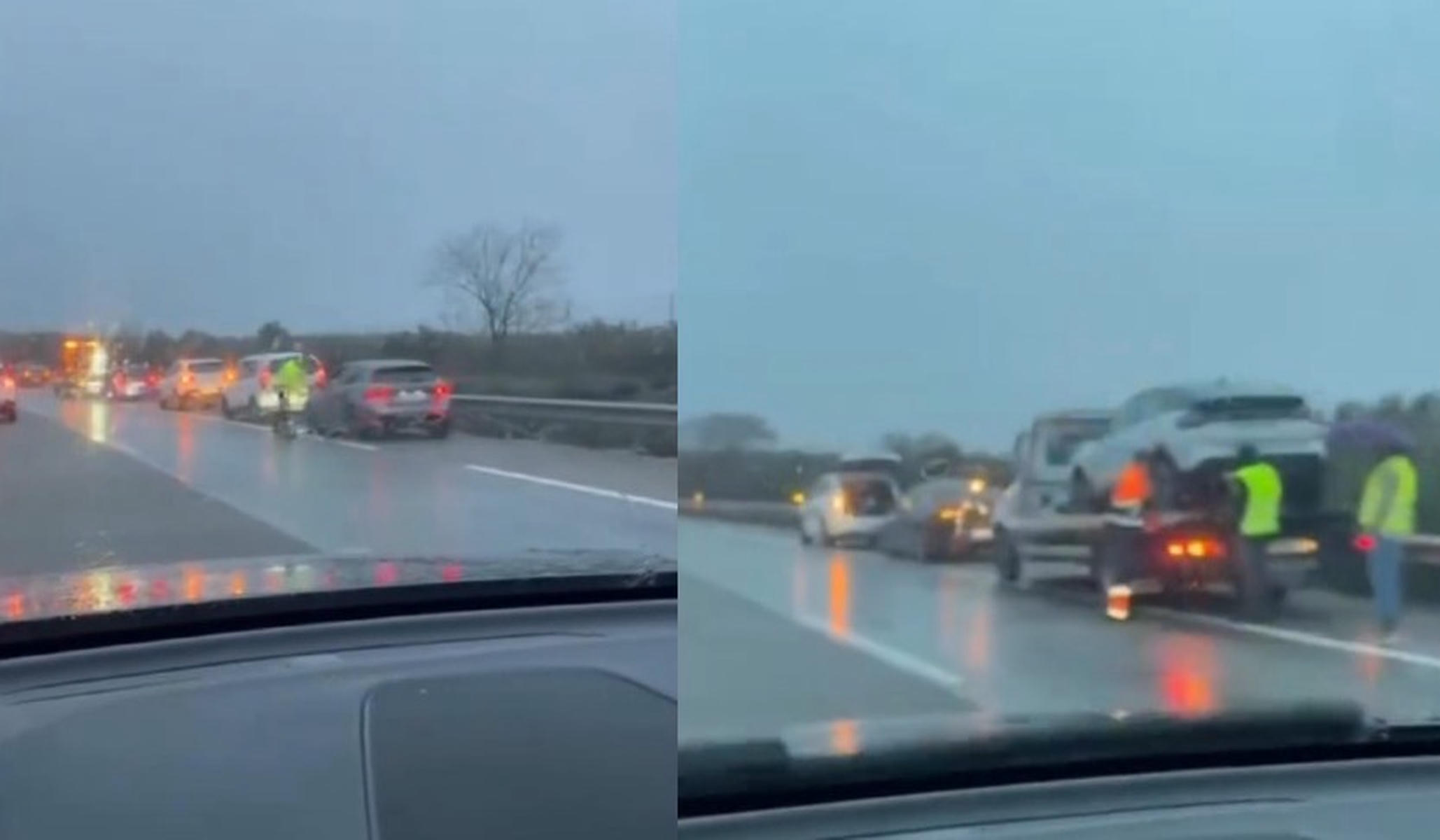 Colas de coches afectados en la A 4.
