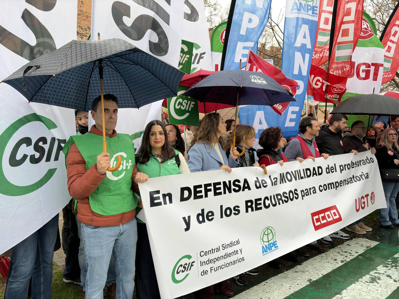 La protesta en Sevilla.
