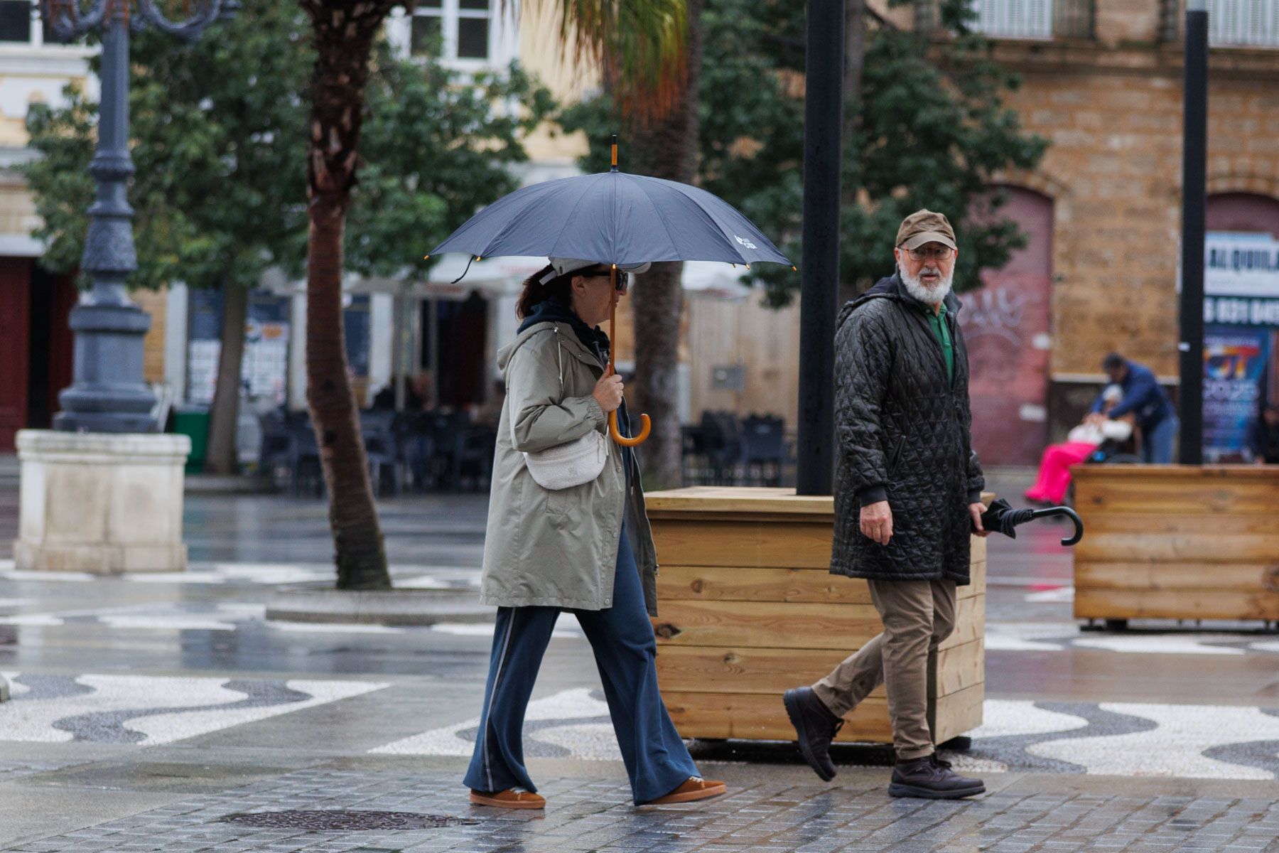 Un día de lluvia durante el inicio del año.
