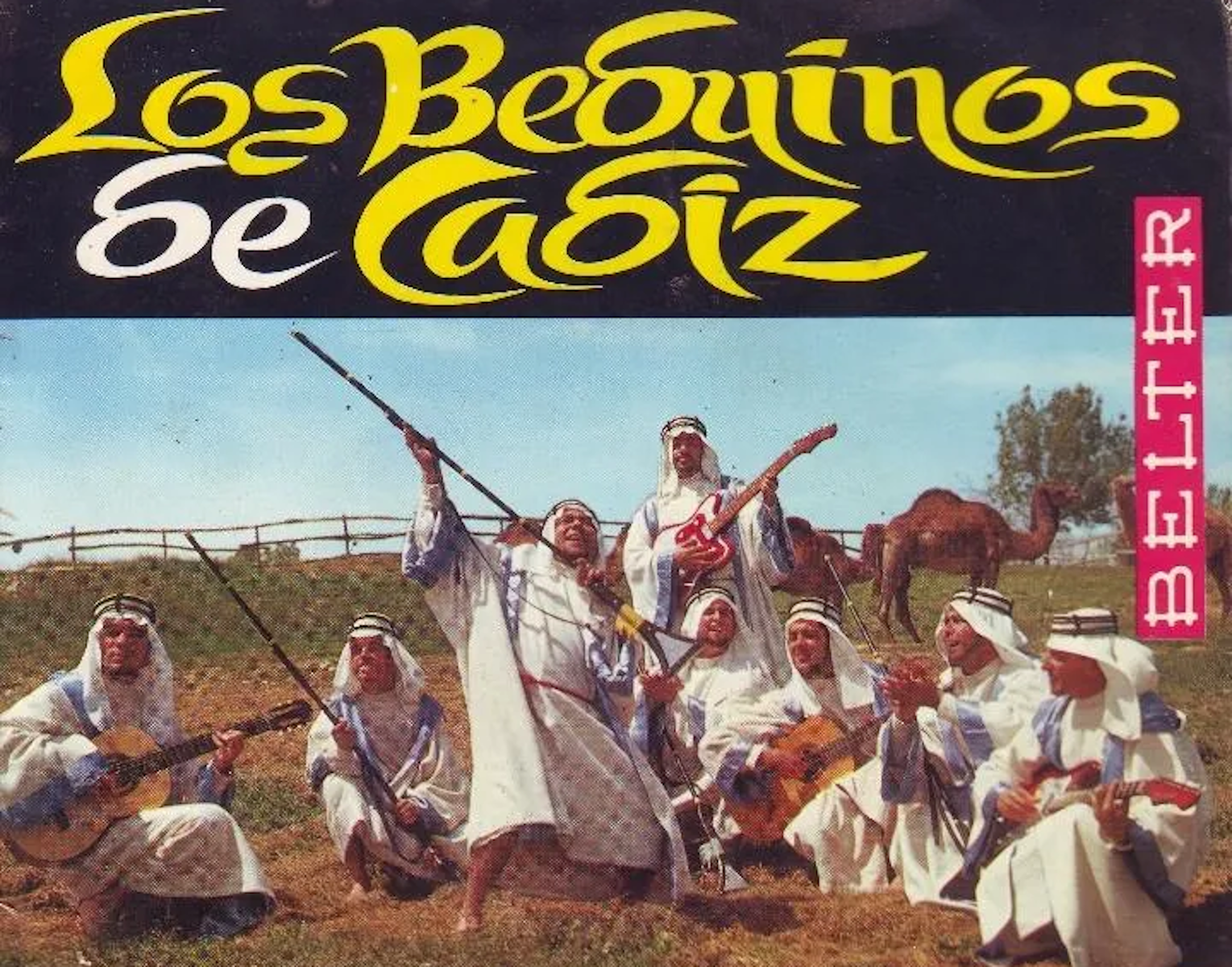 Comparsa Los Beduinos, portada del LP vinilo, 1966, editada por Discos Belter.