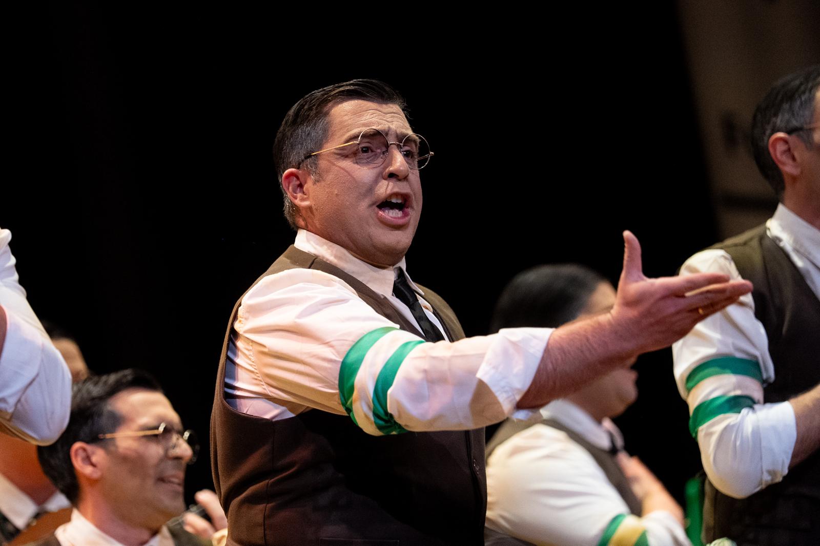 El director de la comparsa 'El patriota'.