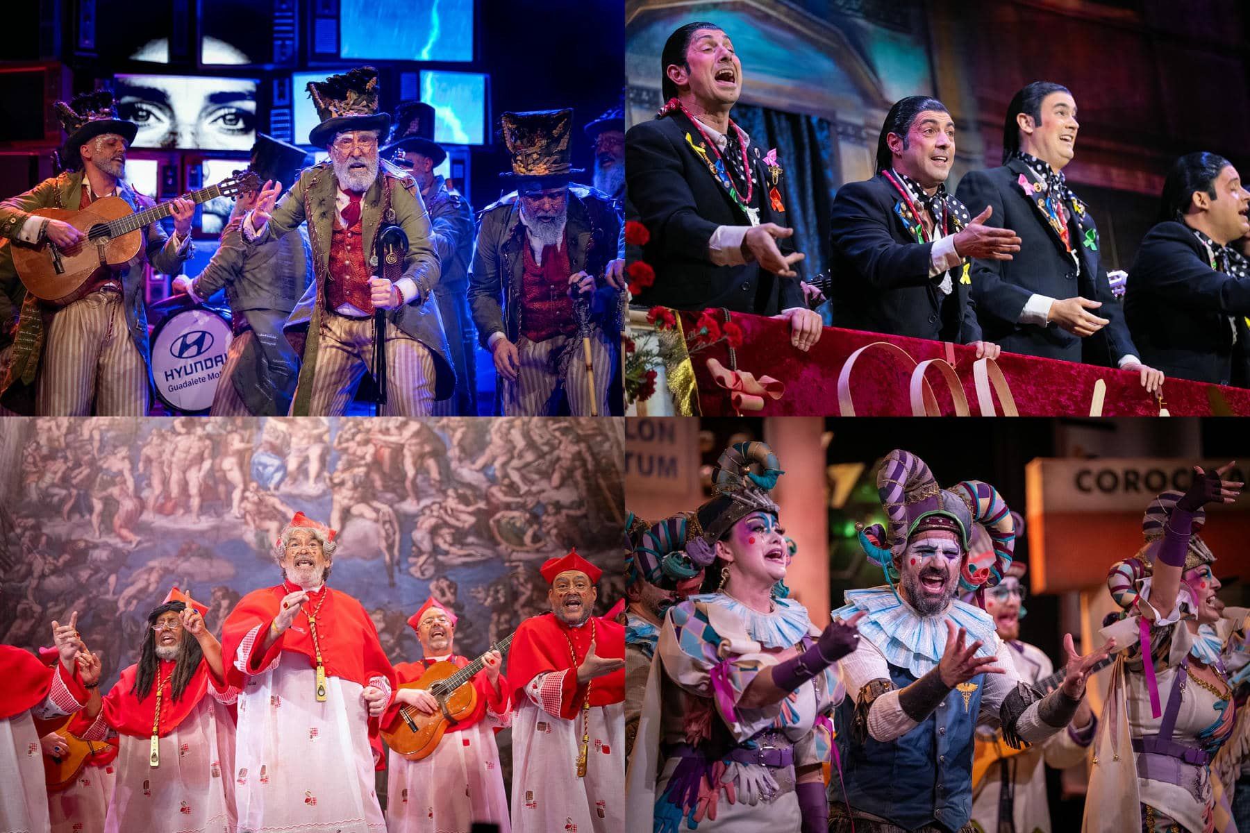 Algunas de las agrupaciones que cantan en la final del COAC.