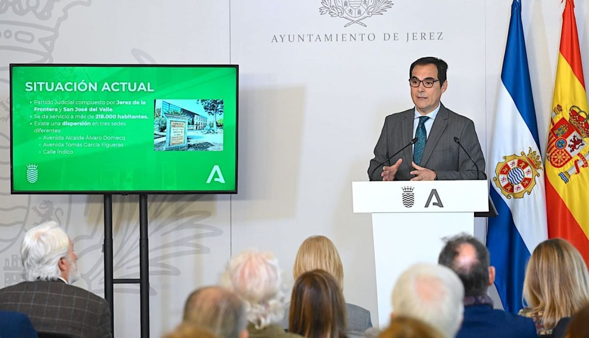 El consejero José Antonio Nieto presenta la nueva Ciudad de la Justicia.