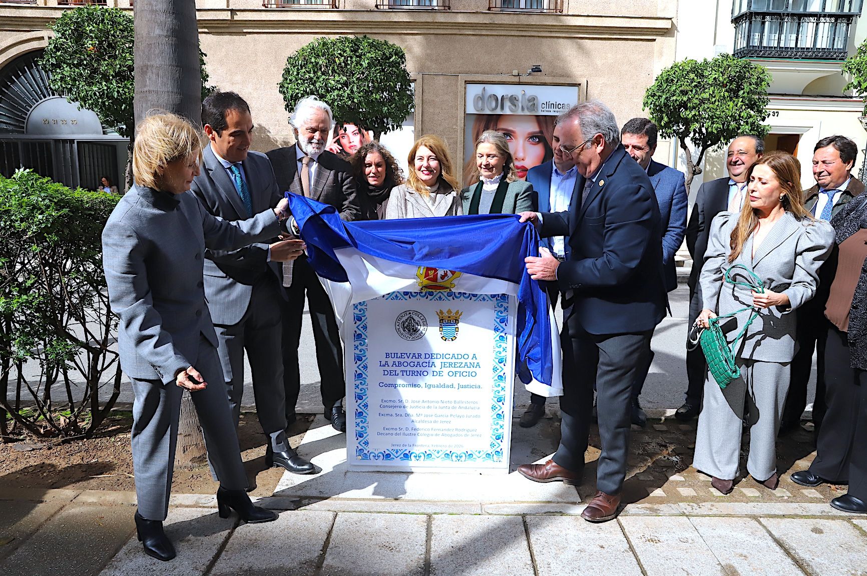 Inauguración del bulevar dedicado a los abogados del turno de oficio.
