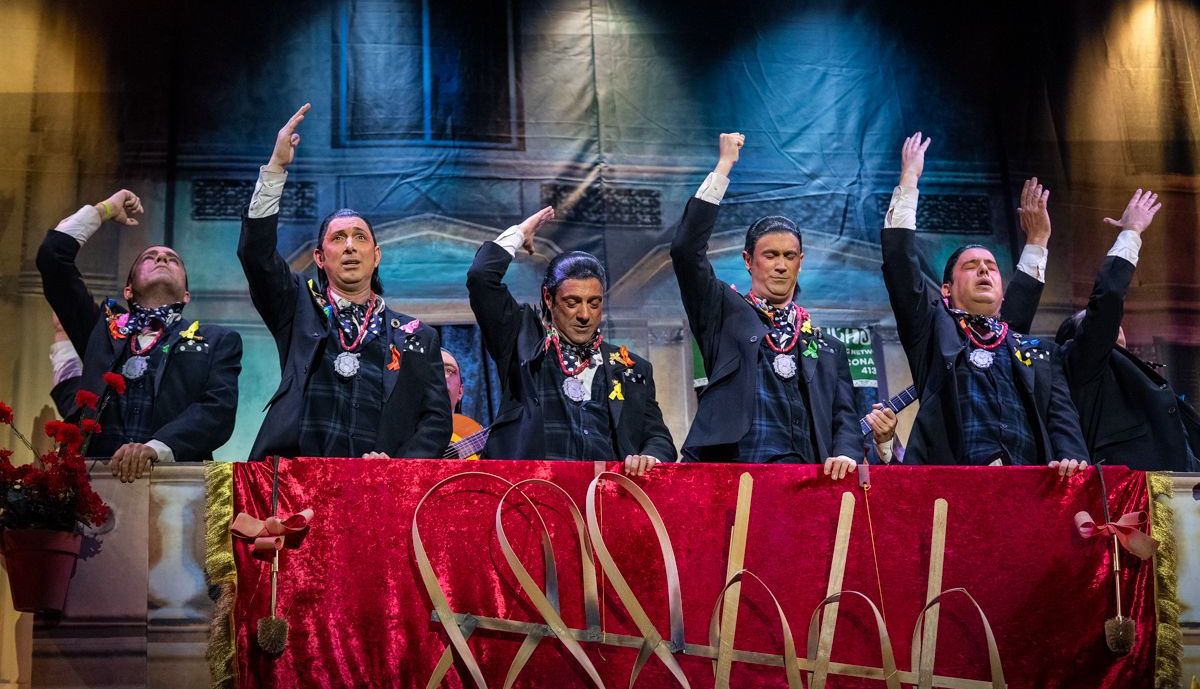 La chirigota 'Ssshhhhh!!', ganadora de la modalidad en el COAC 2026.