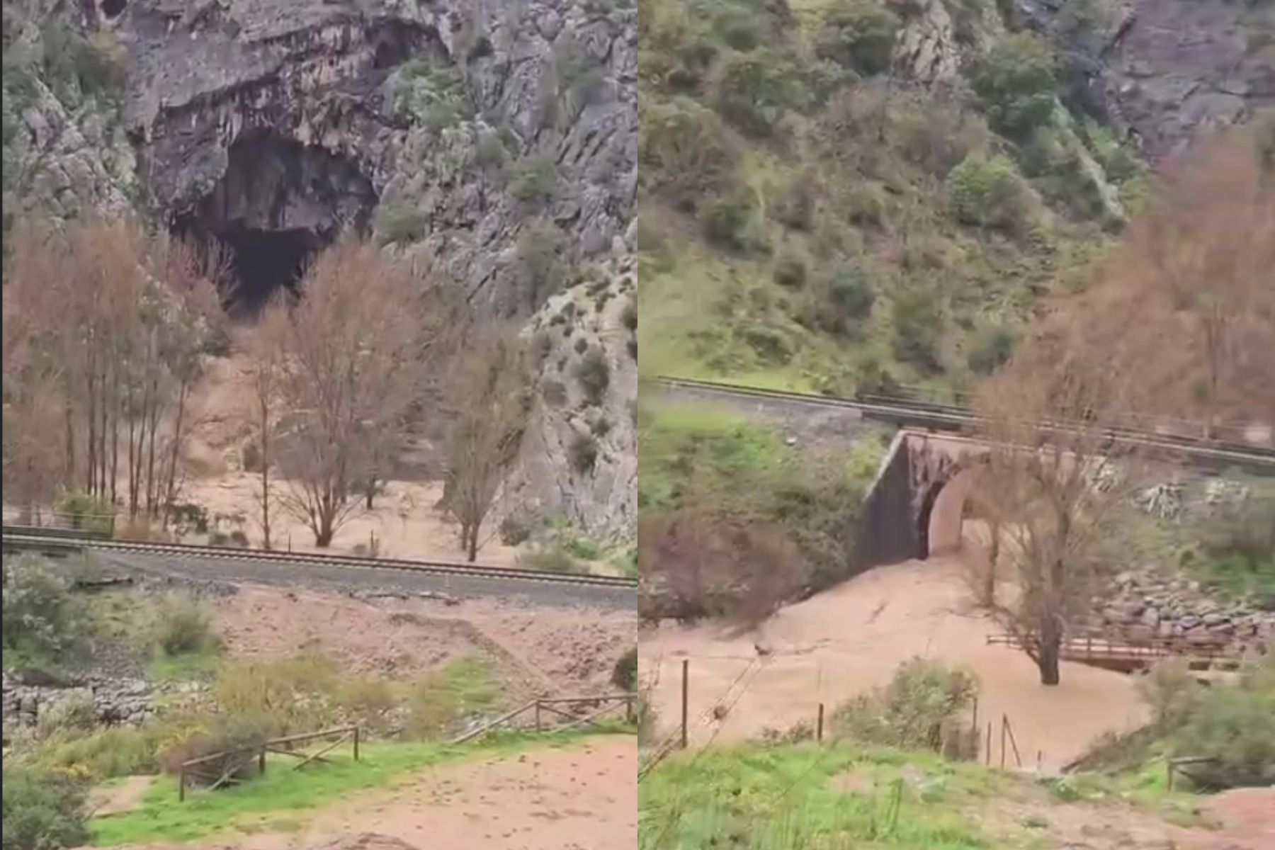 La presa de Montejaque desagua en el caudal en la Cueva del Gato, disparando su crecimiento