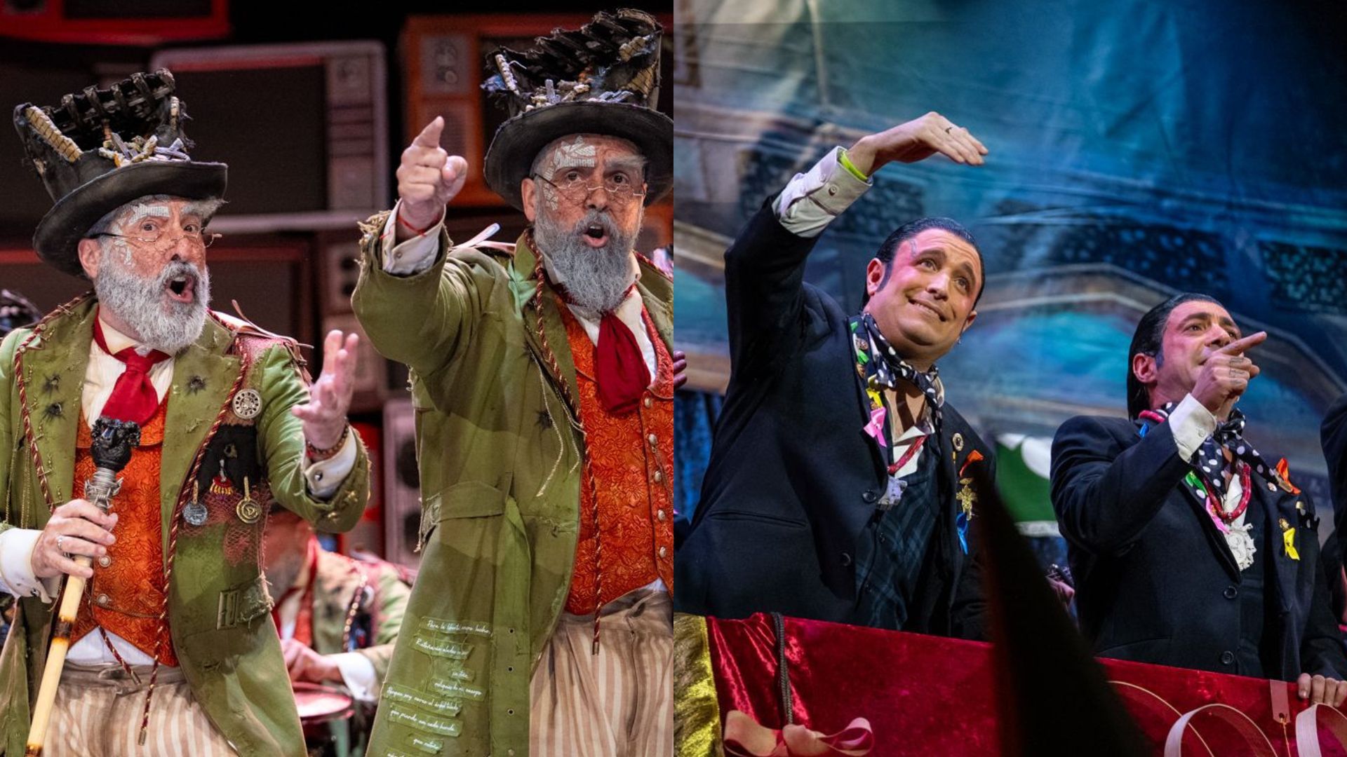 La chirigota del Bizcocho y la comparsa de Martínez Ares, protagonistas de uno de los momentos más emocionantes tras la final