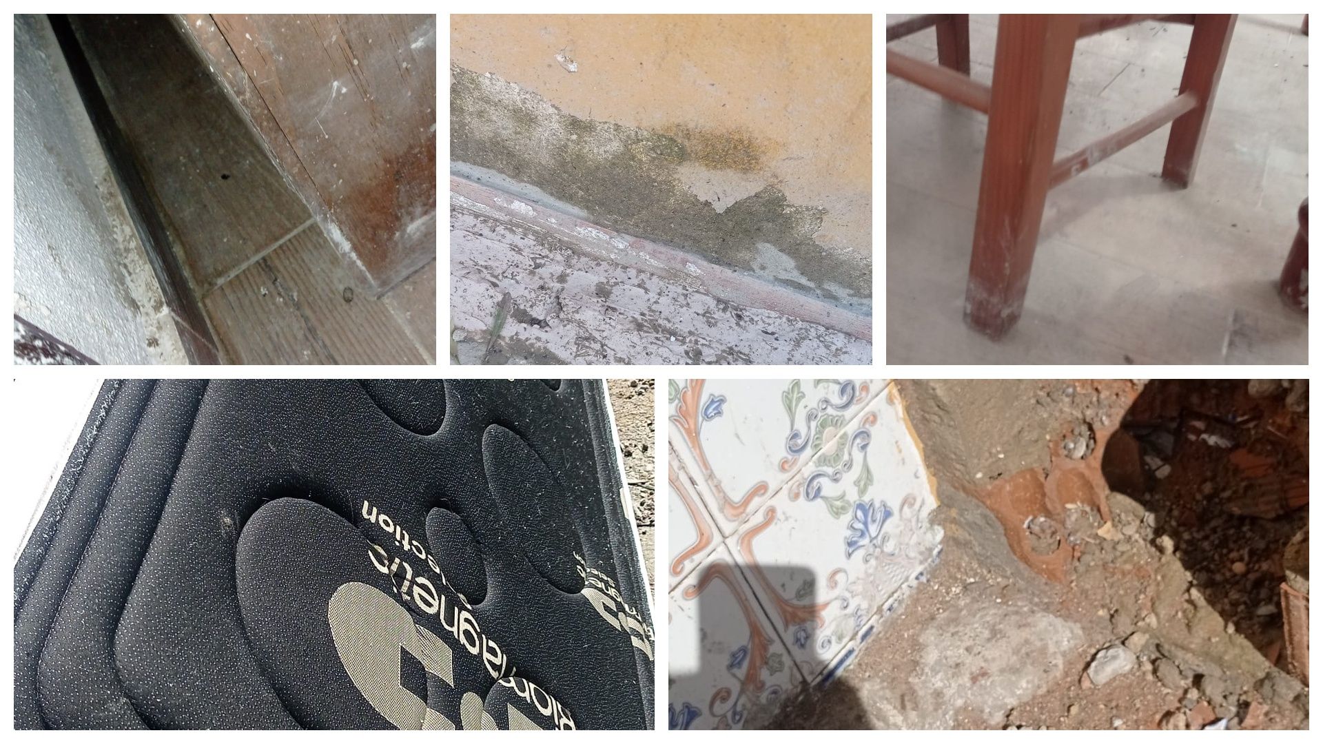 Desperfectos en la casa de Marina Núñez, vecina de Las Quinientas.