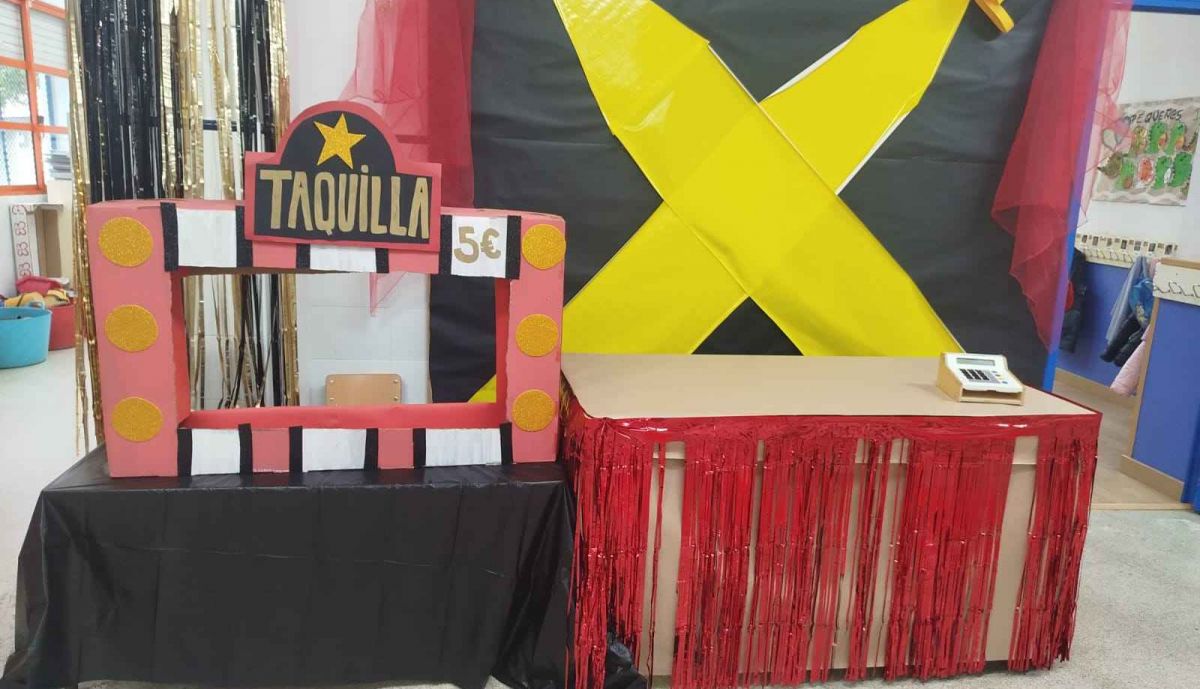 La taquilla de un colegio de cine.